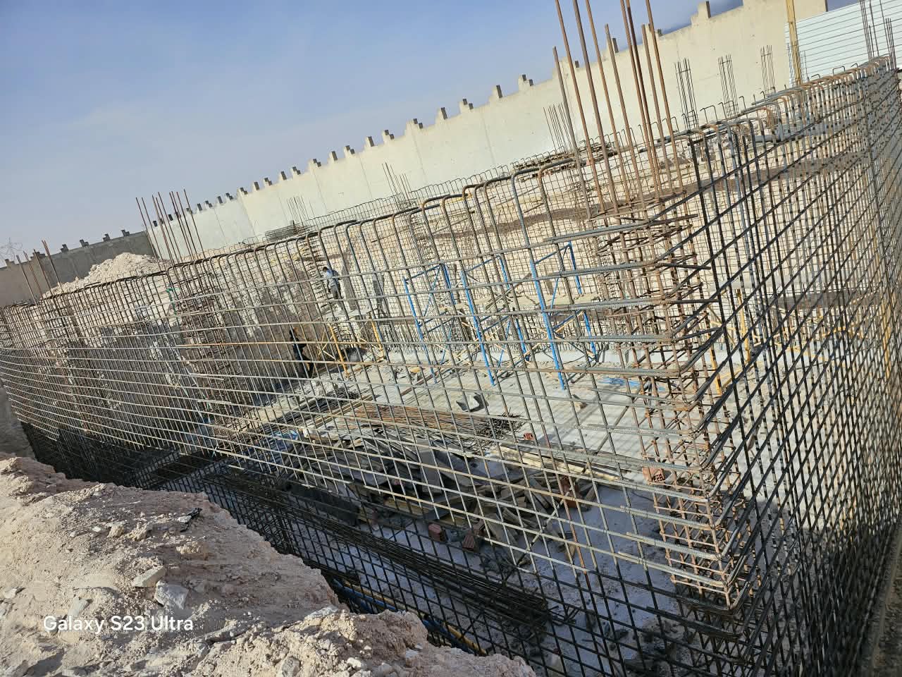Ferraillage d'un bassin en béton armé
